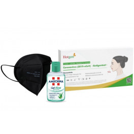 Kit prevenzione Covid Hotgen - 10 Ffp2 Nero